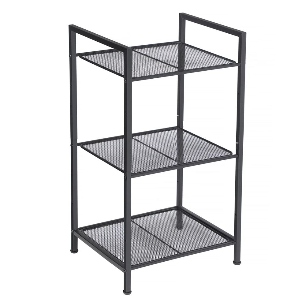 Étagère de salle de bain, rangement de cuisine, 3 niveaux, noir Étagère de salle de bain, rangement de cuisine, 3 niveaux, noir