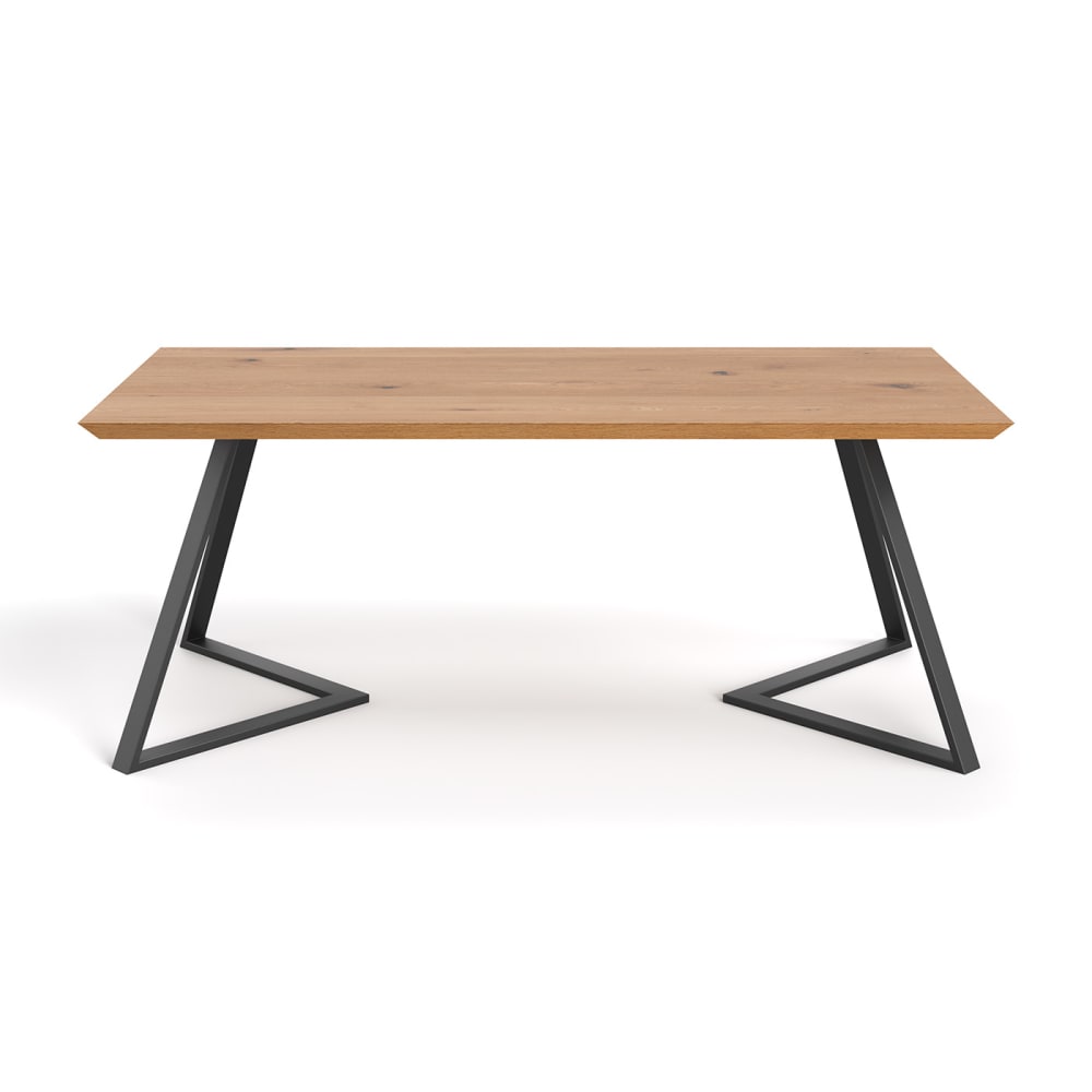 Danzz Eichentisch mit Metallbeinen 180x80 cm Braun Holz