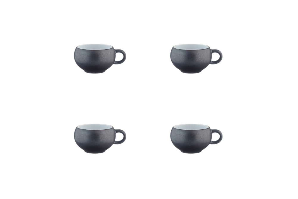 Lot de 4 tasses en grès noir d8 Lot de 4 tasses en grès noir d8