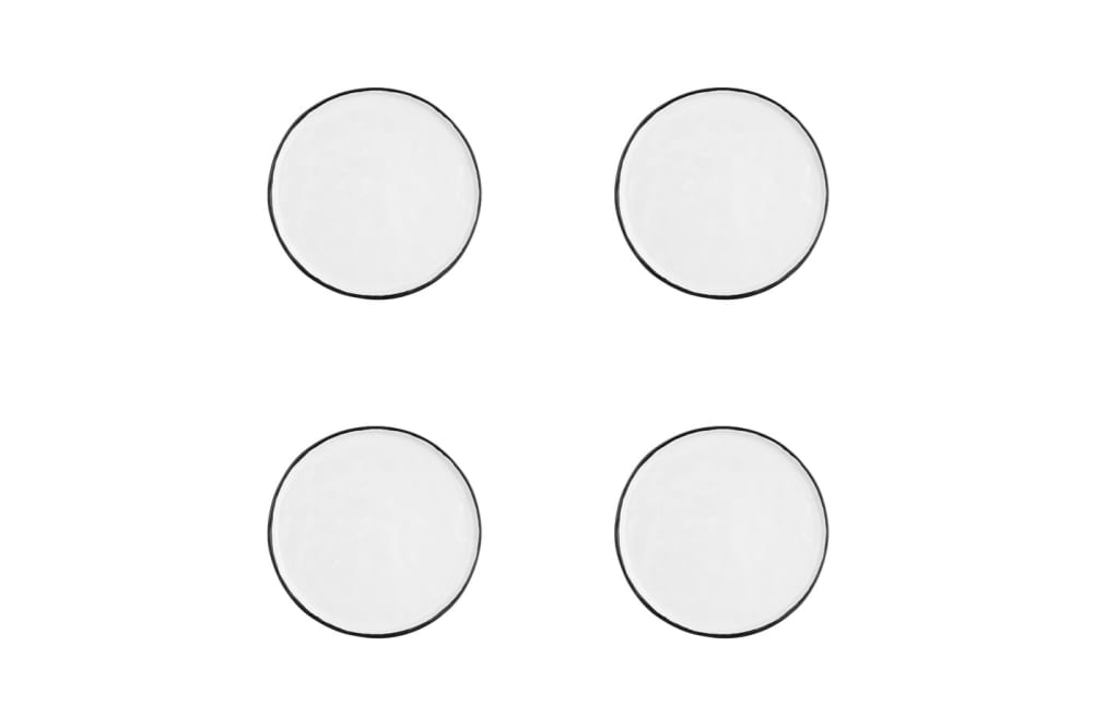 Lot de 4 assiettes à pain en grès blanc D16.5