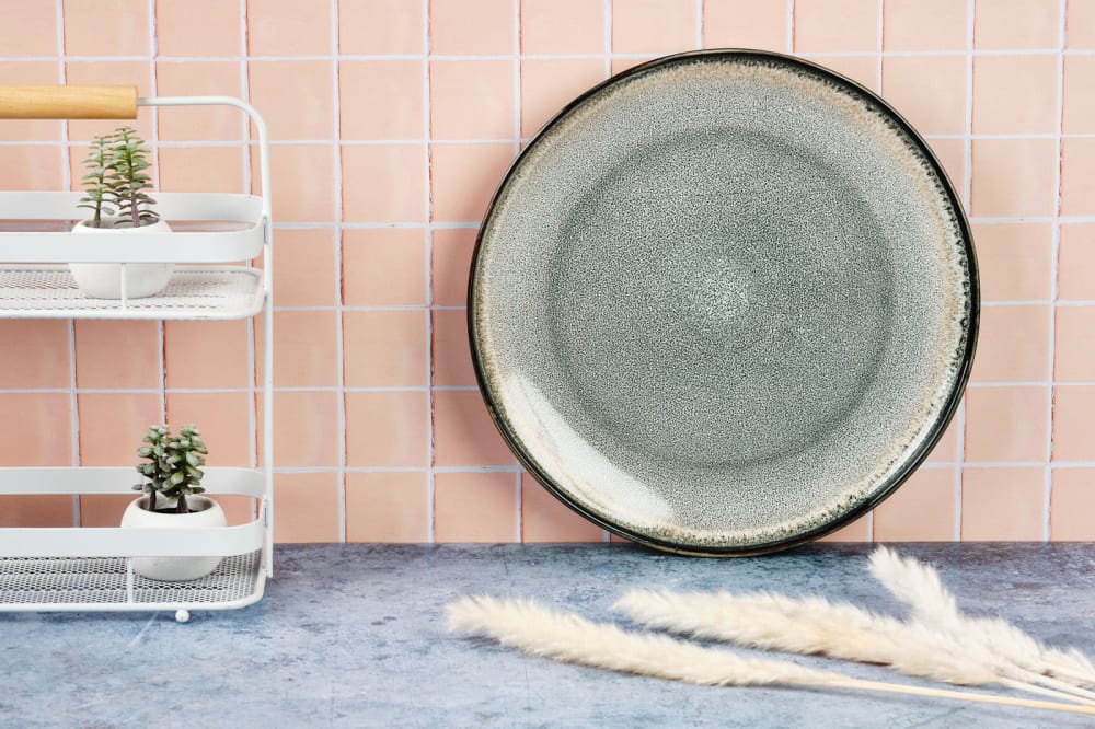 Plateau de service ø33cm - terre - Maisons du Monde