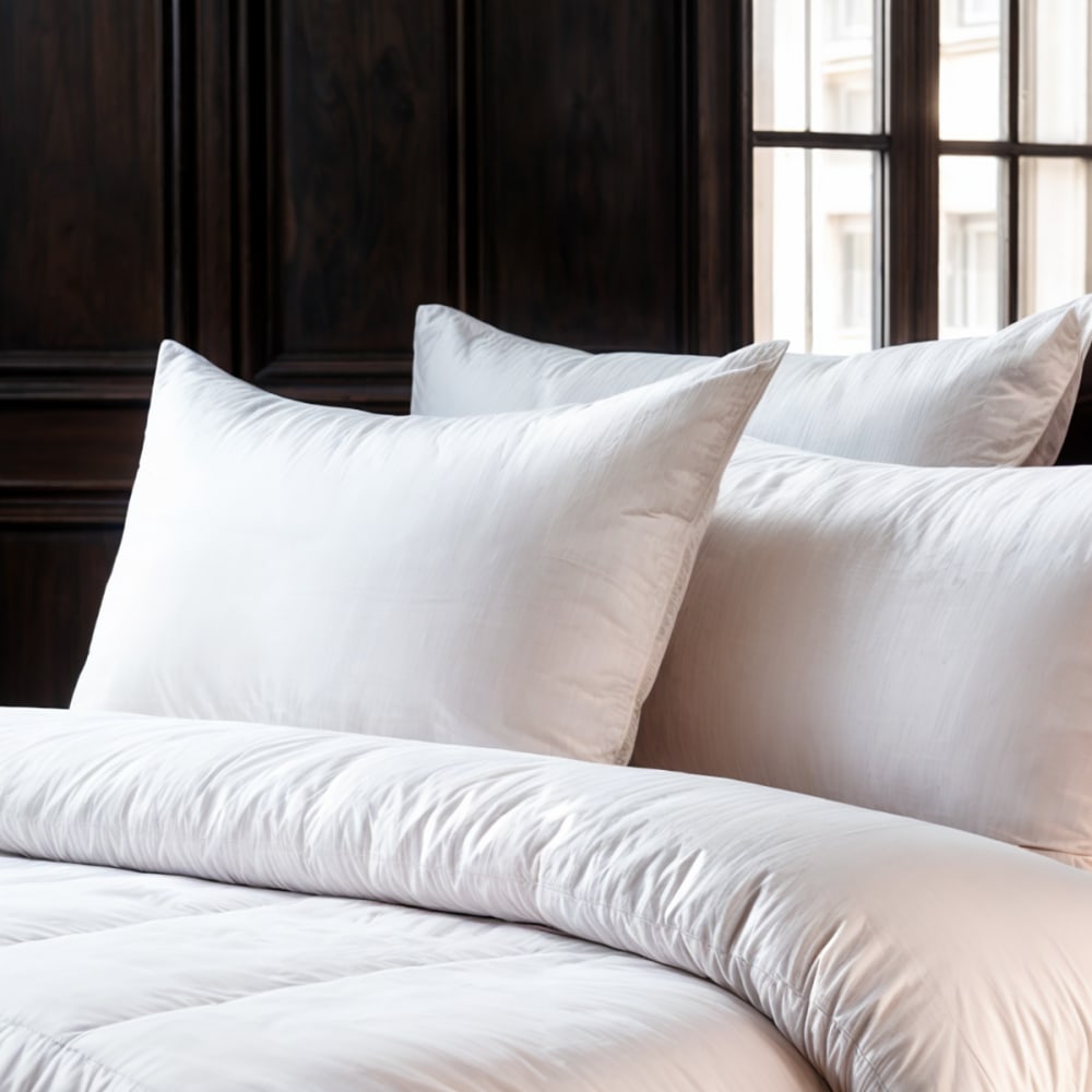 Oreiller cristal naturel moelleux coton 65x65 cm - Maisons du Monde