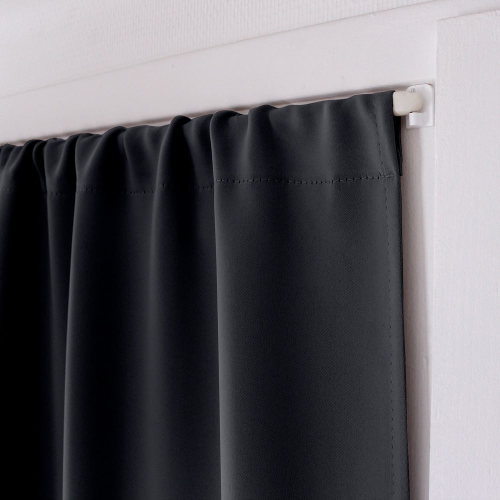 Rideau de porte occultant gris foncé 90 x 210 cm — vue 4