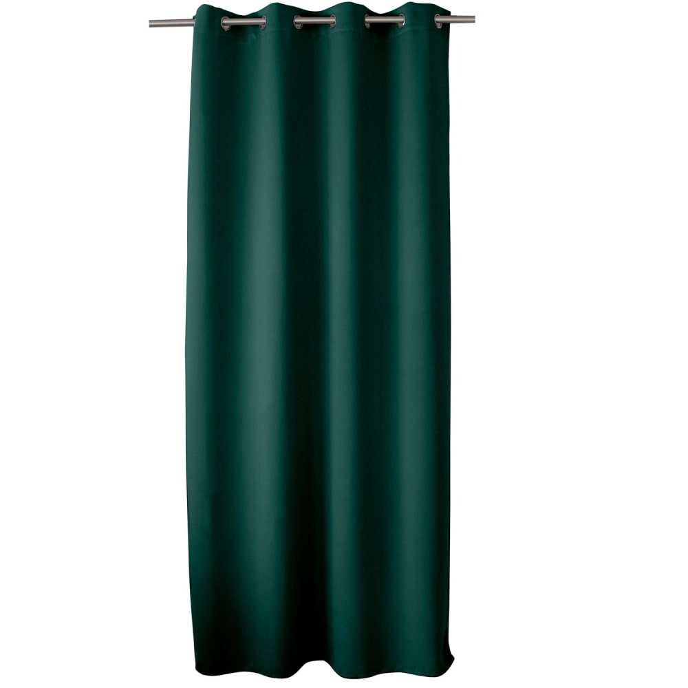 Rideau occultant à 8 œillets vert foncé 240 x 140 cm - Maisons du Monde