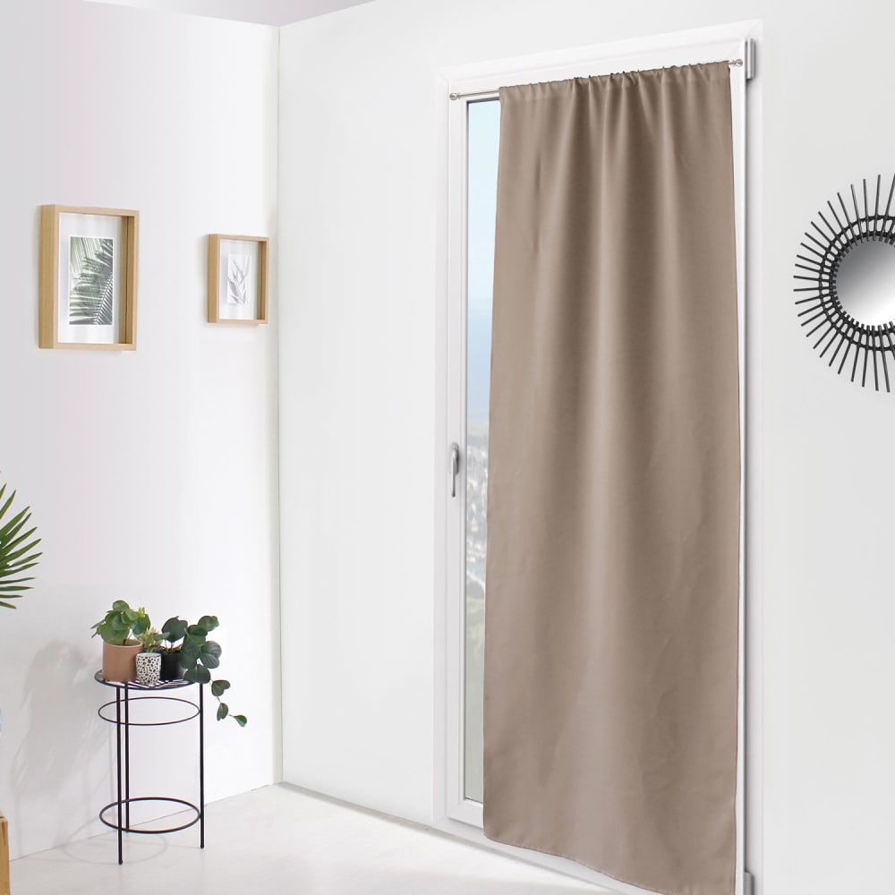 Rideau de porte occultant naturel 90 x 210 cm