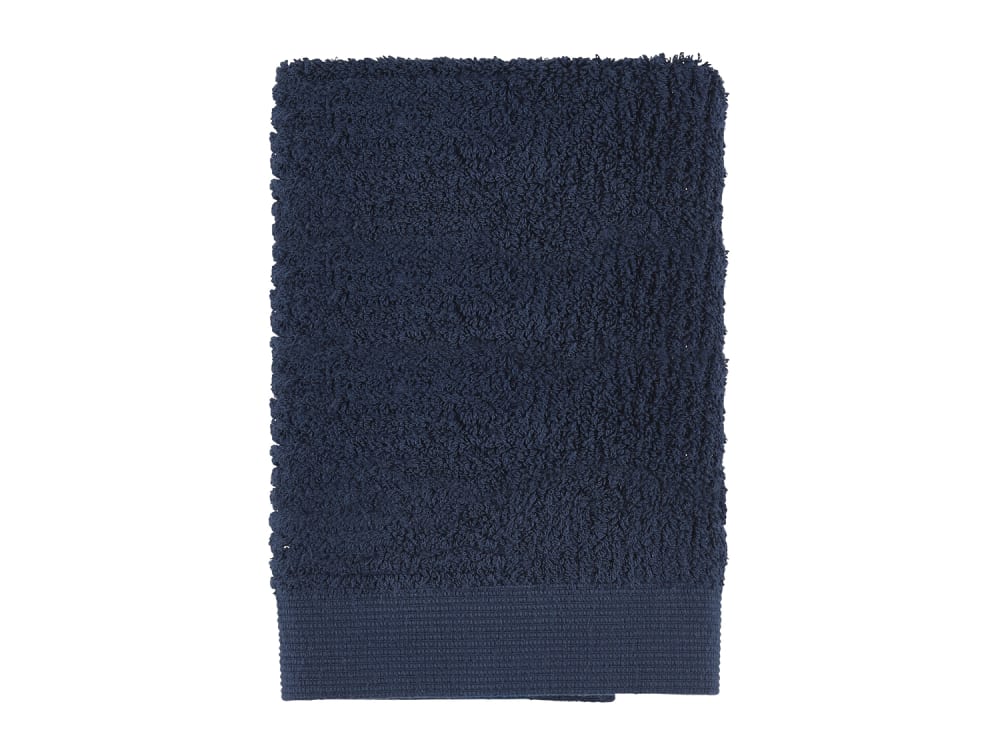 Serviette en coton bleu foncé 50x70 cm - Maisons du Monde