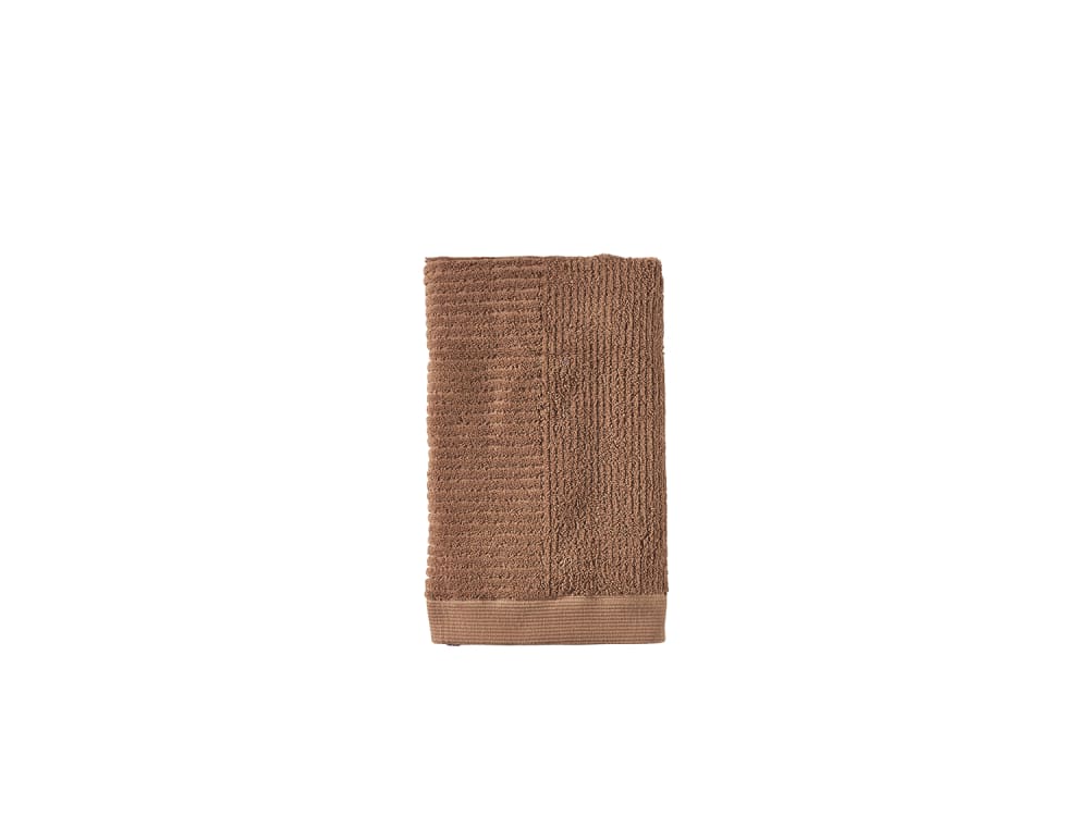 Serviette en coton ocre brun 50x100 cm