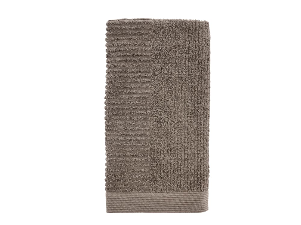 Serviette en coton taupe 50x100 cm