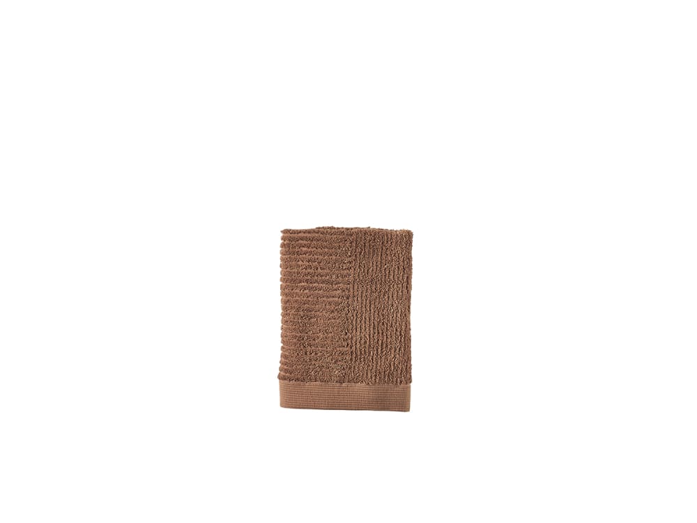 Serviette en coton ocre brun 50x70 cm