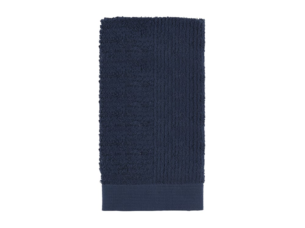 Serviette en coton bleu foncé 50x100 cm