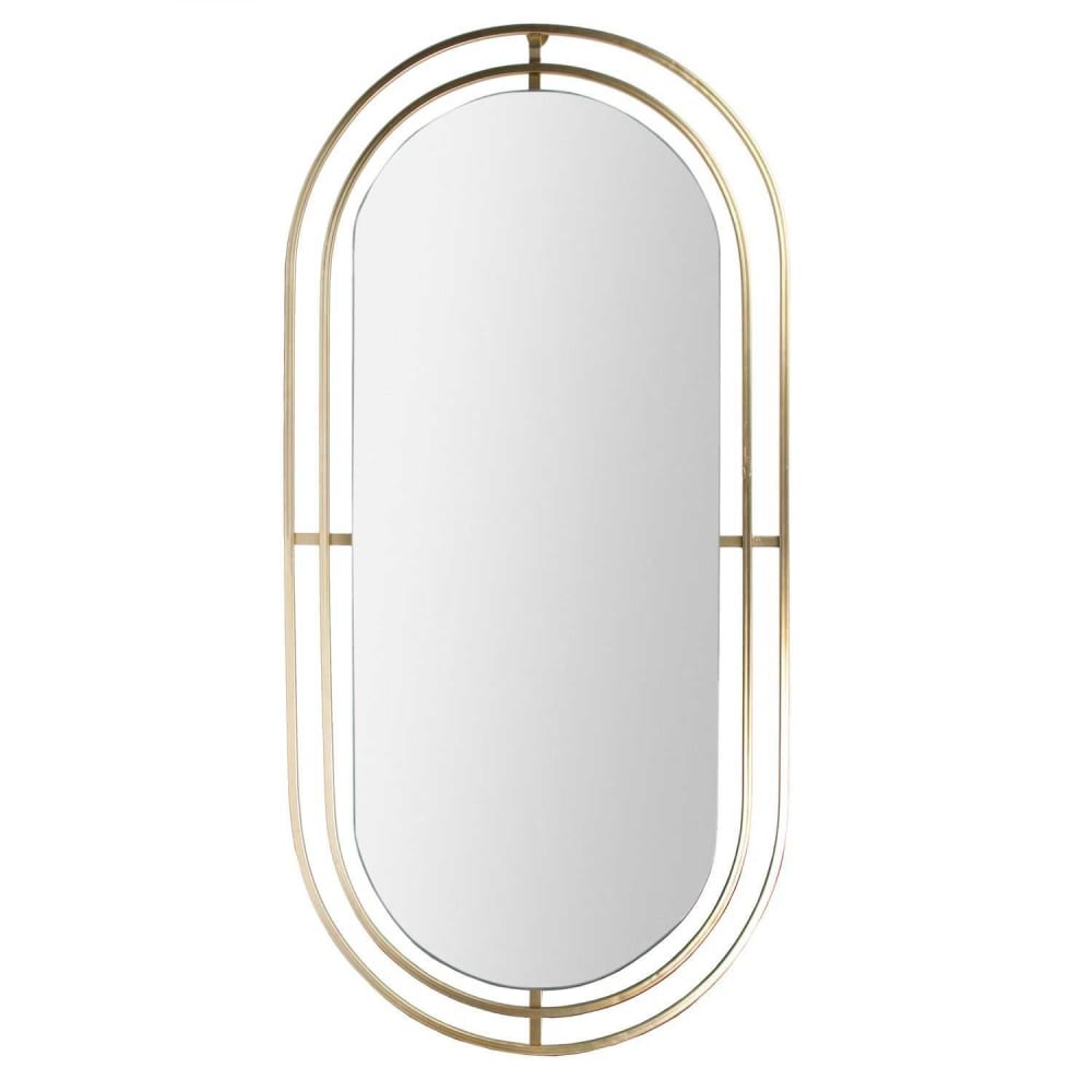 miroir en métal ovale