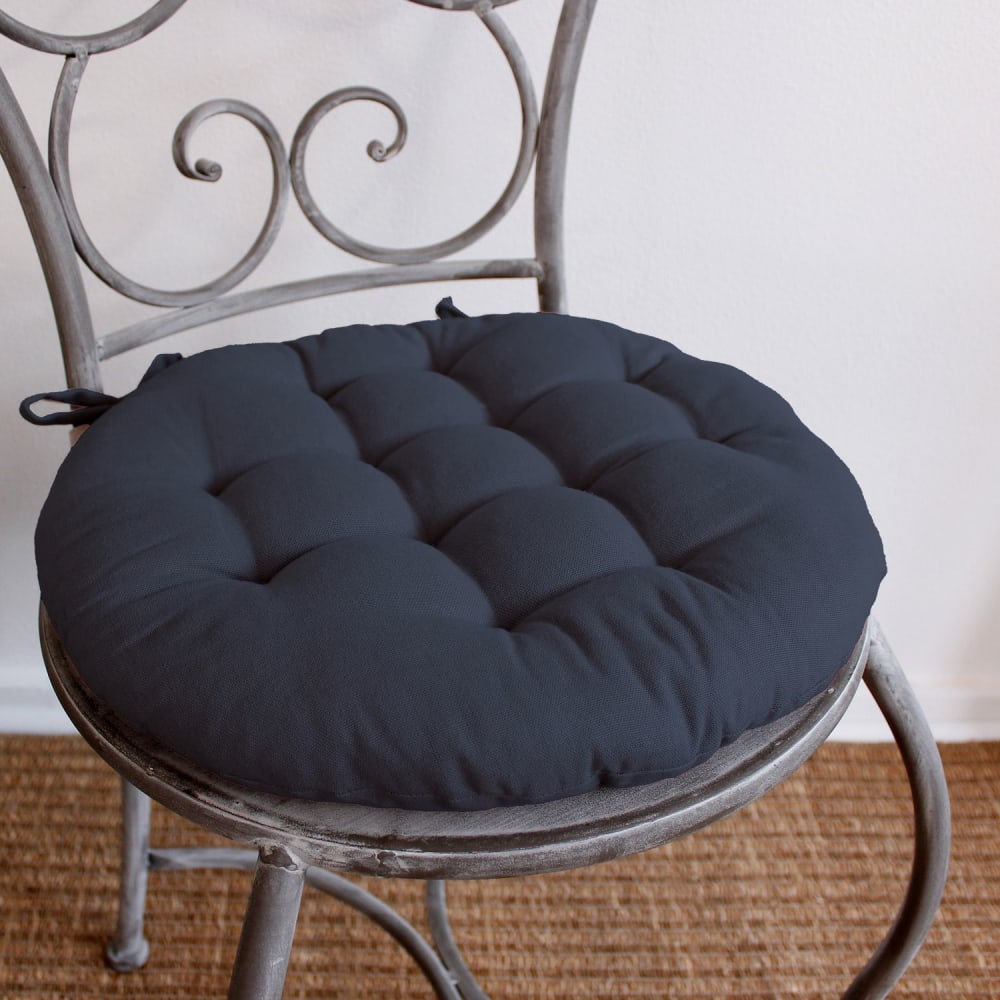 Galette de chaise ronde gris foncé Diam. 38 cm - Maisons du Monde
