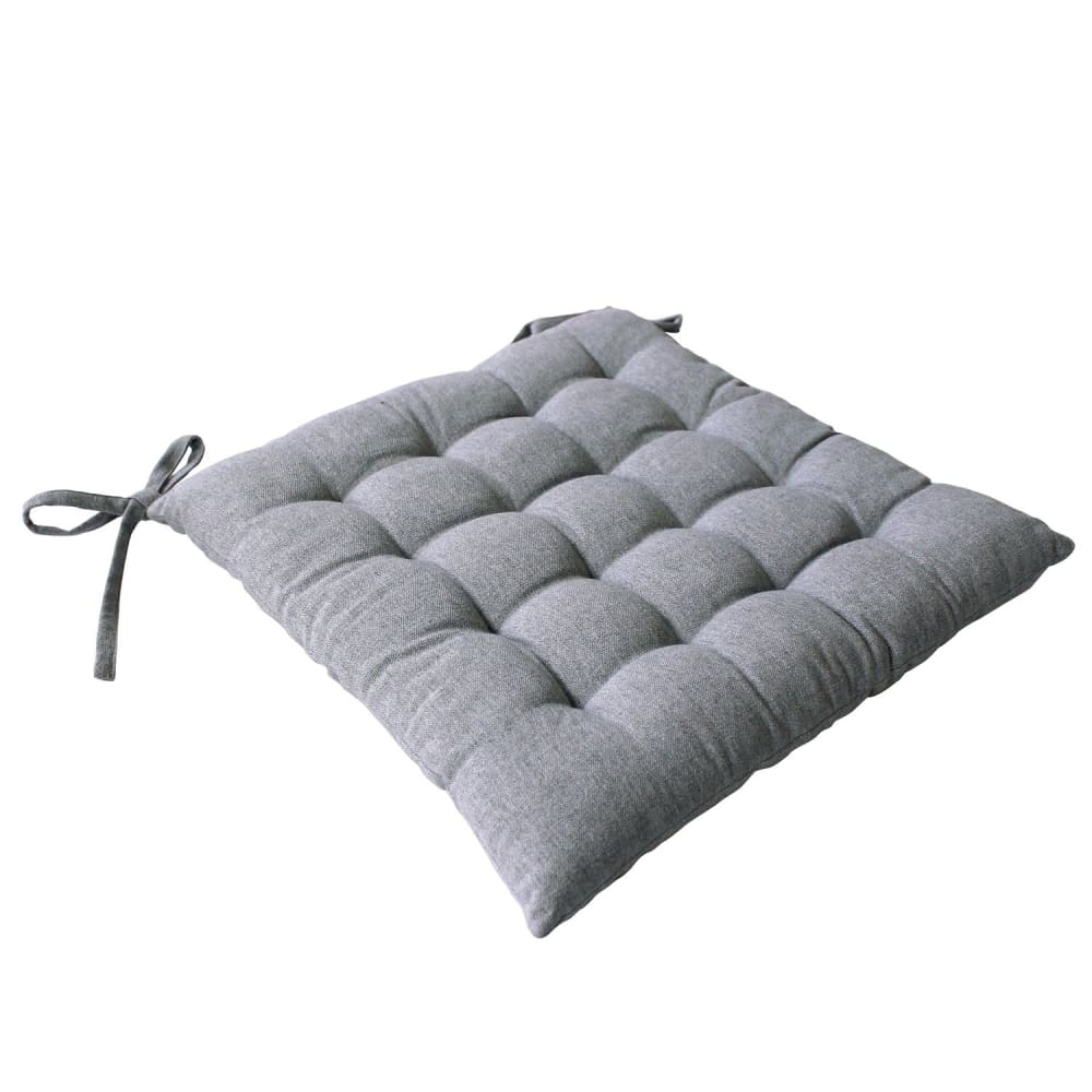 Galette de chaise gris clair 38 x 38 cm