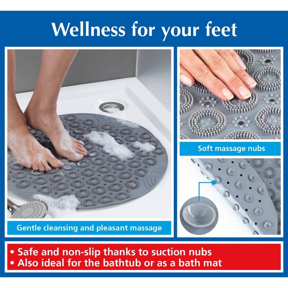 Tapis de massage pour la douche gris — vue 4