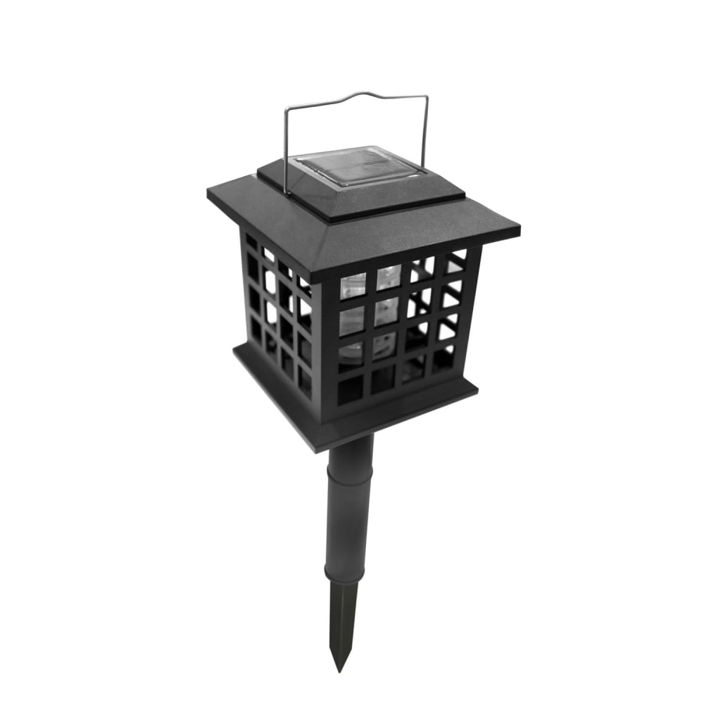 Lampe led solaire anti-moustique noir à planter