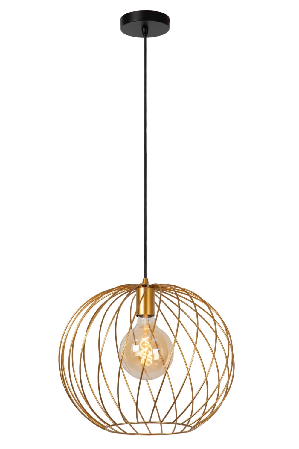 Suspension métal 1 lumière laiton 40cm