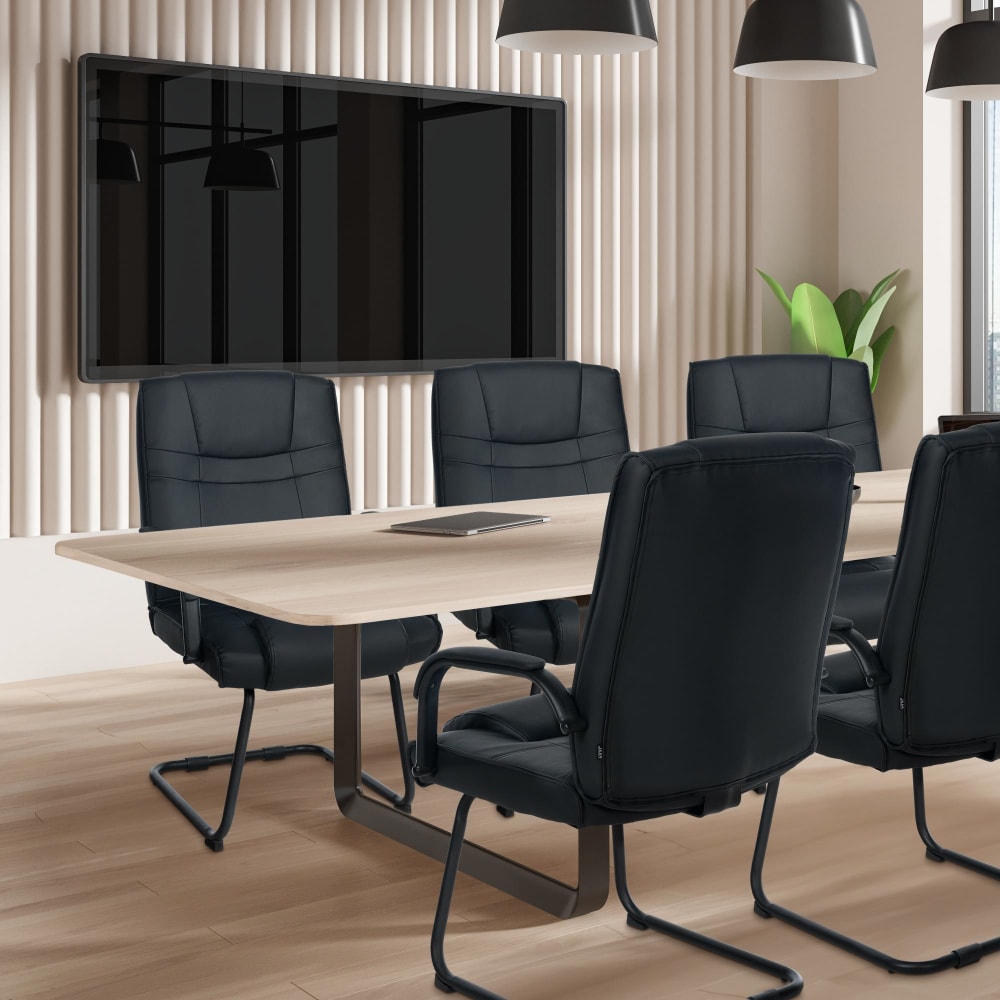 CLP Freischwinger mit Sitz aus Kunstleder schwarz/schwarz style modern - Pvc - Polyvinlychlorid
