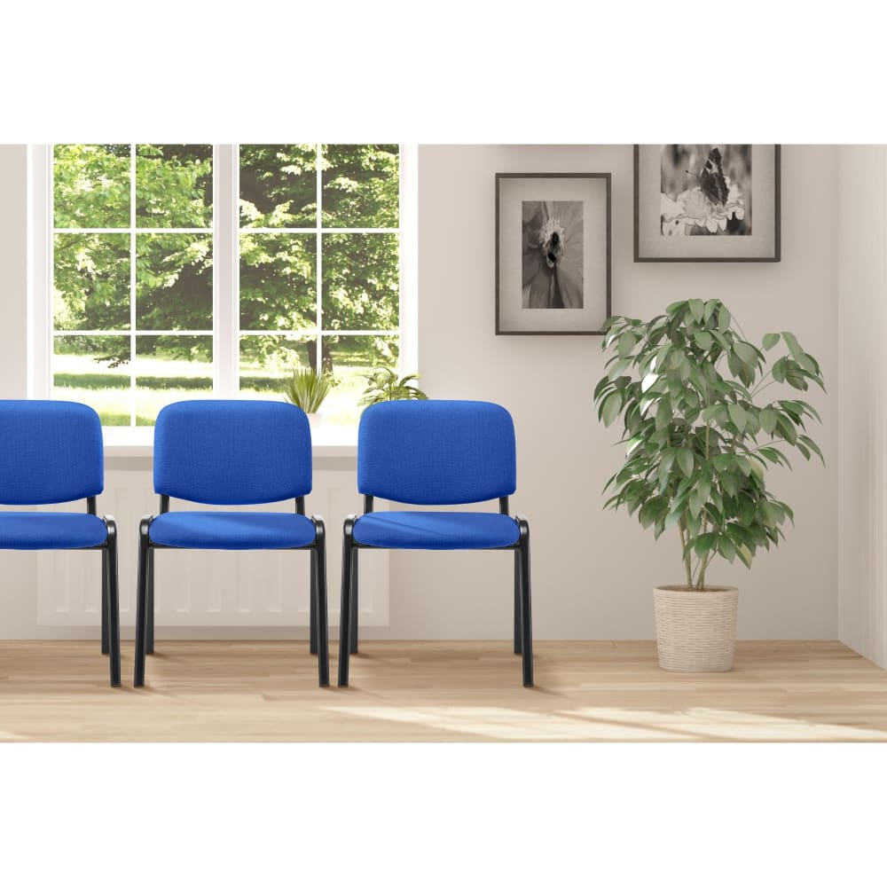 CLP Besucherstuhl mit Metallgestell und Sitz aus Stoff blau style modern - Stoff
