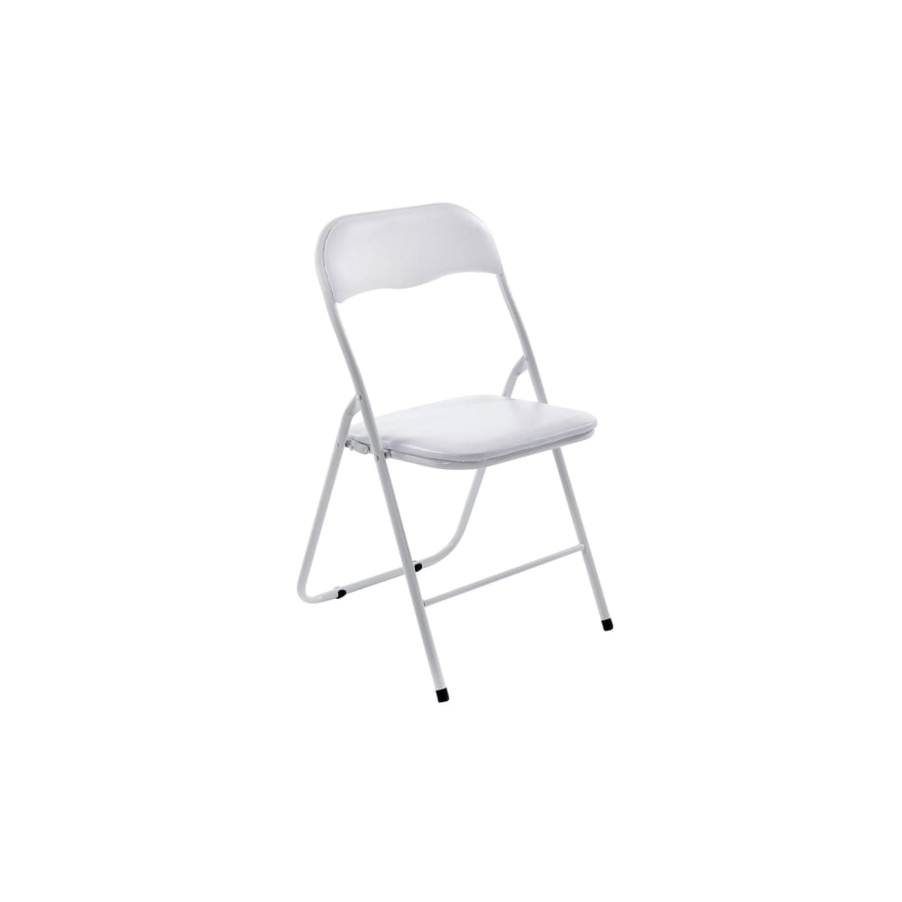CLP Besucherstuhl klappbar aus Kunstleder weiß/weiß style modern - Pvc - Polyvinlychlorid