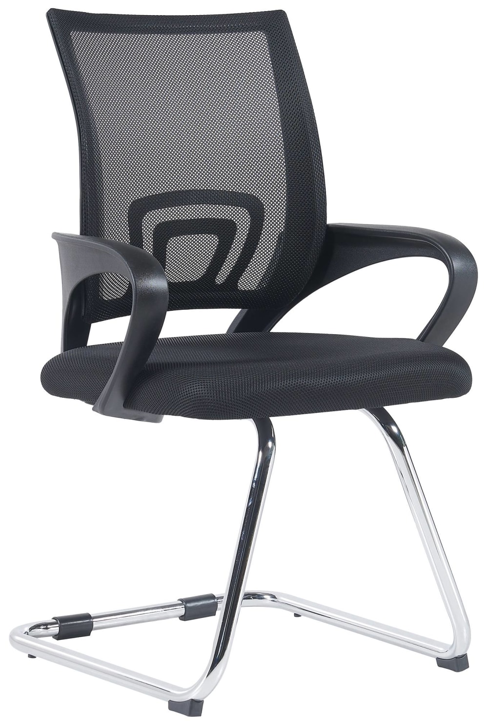CLP Freischwinger mit Metallgestell und Sitz aus Stoff schwarz style modern - Stoff