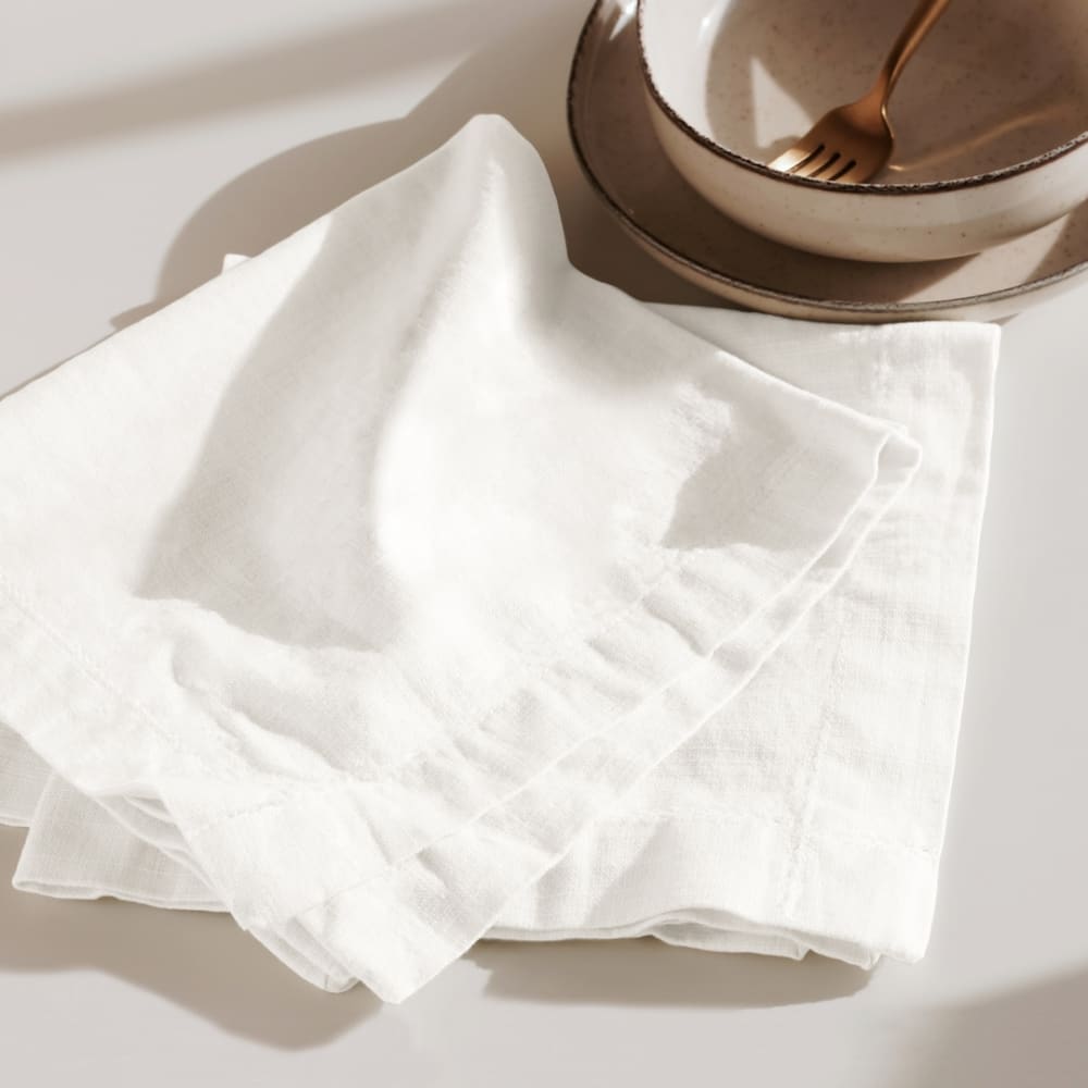 Serviette de table blanc 2 (40x40) cm
