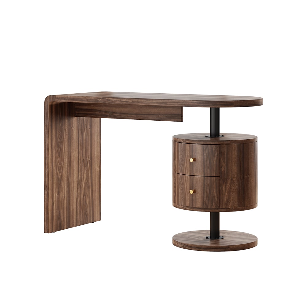 Bureau avec 2 tiroirs, - rustique