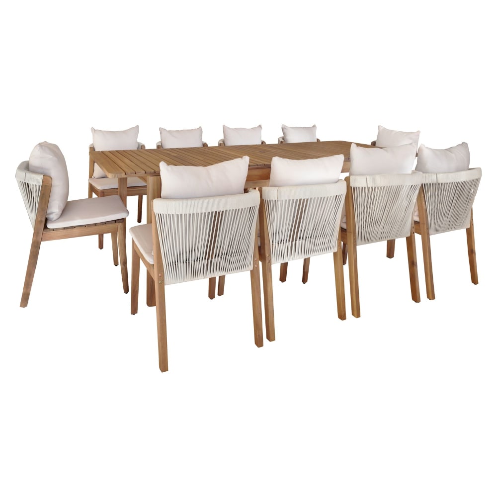 Ensemble table et 10 - jardin bois