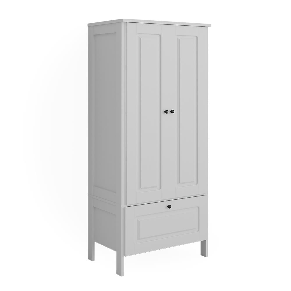 VitaliSpa Kinderkleiderschrank, Weiß 83.3 x 187cm style modern WEISS SPANPLATTE Kinder