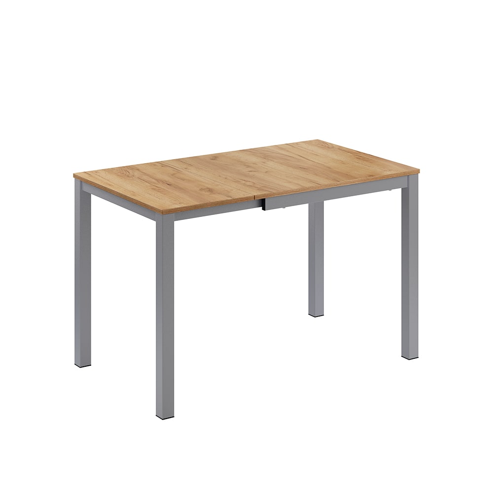 Vicco Esstisch ausziehbar Eiche/Grau 80x76cm style modern Braun Spanplatte