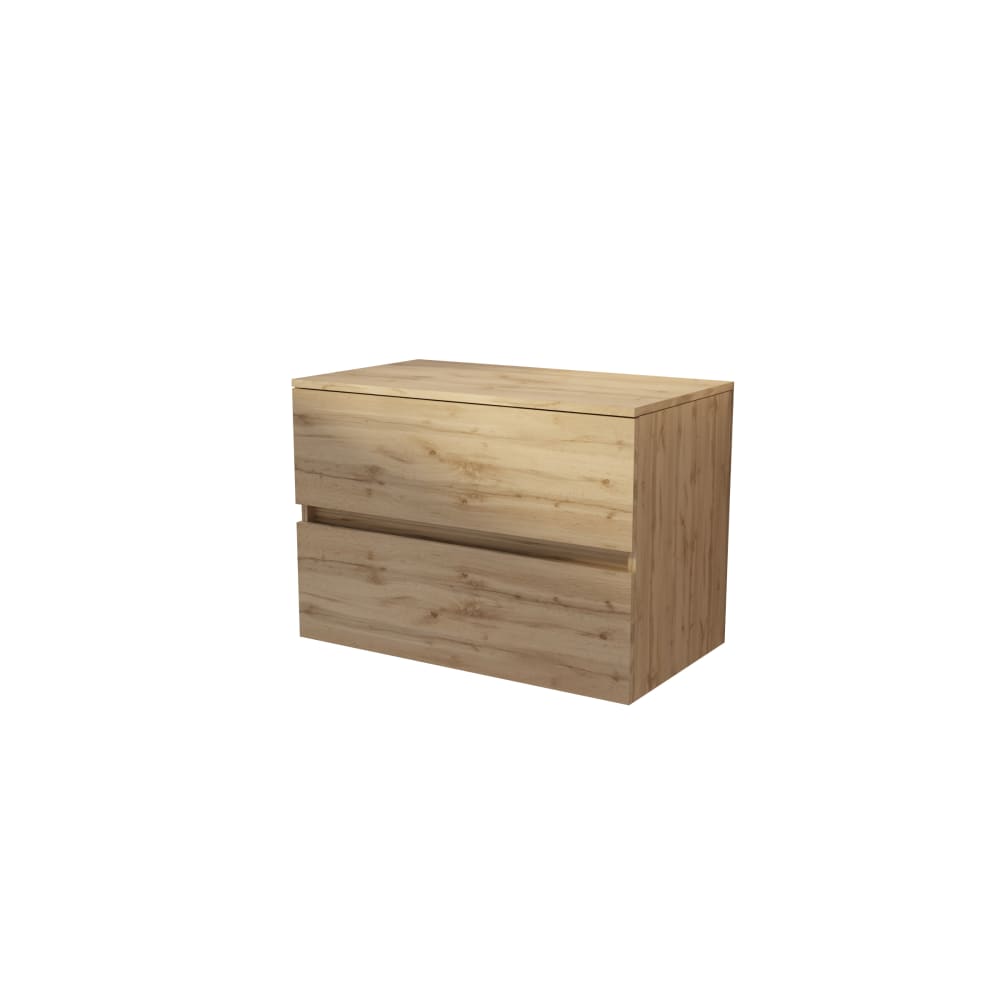 meuble salle bains - bois marron
