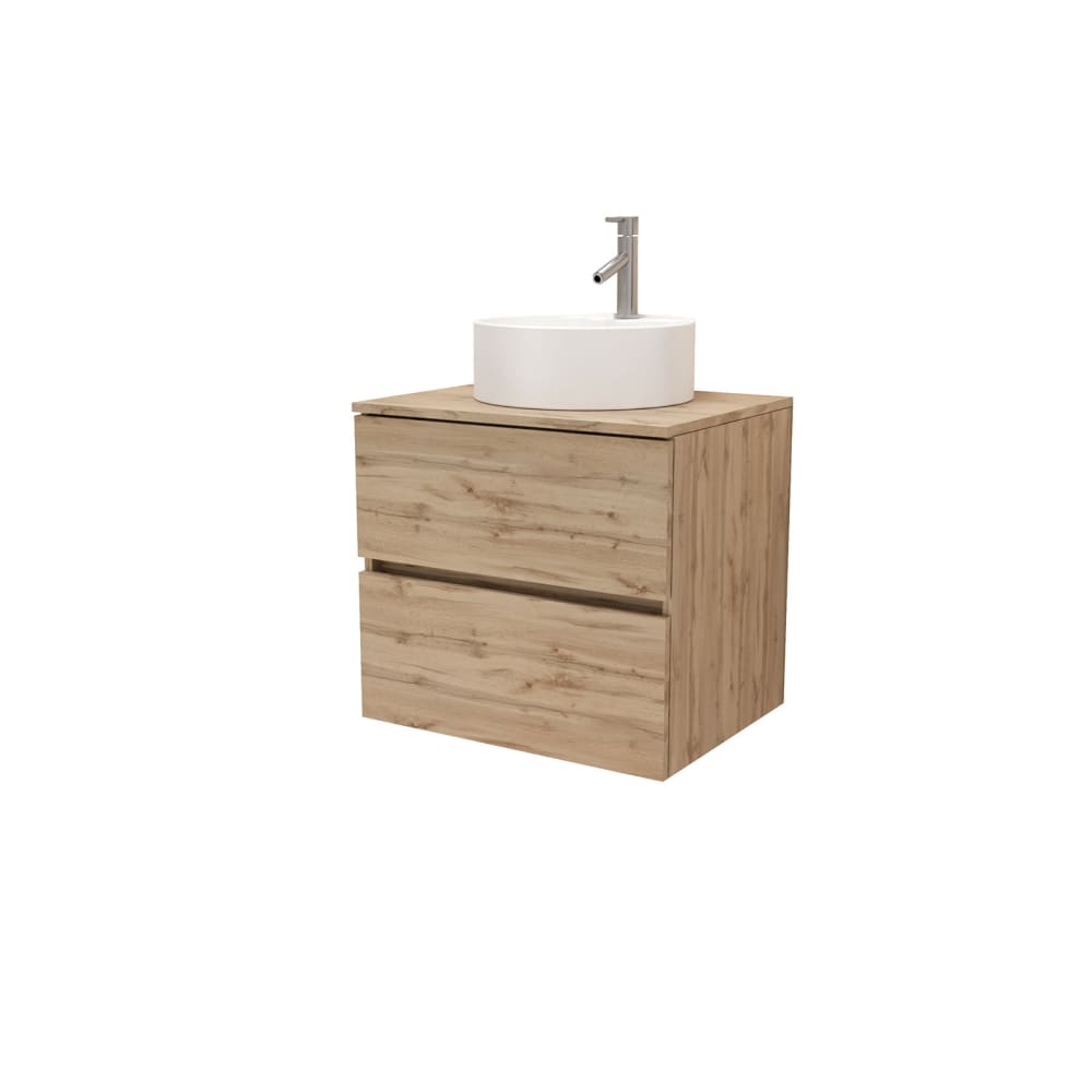 meuble salle bains - bois marron