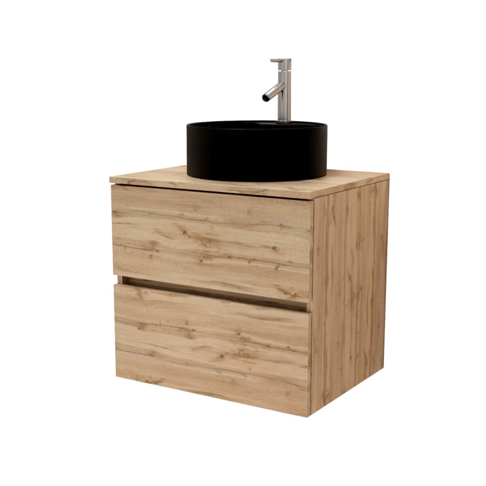 Meuble de salle de bains effet bois marron 46x60x56cm