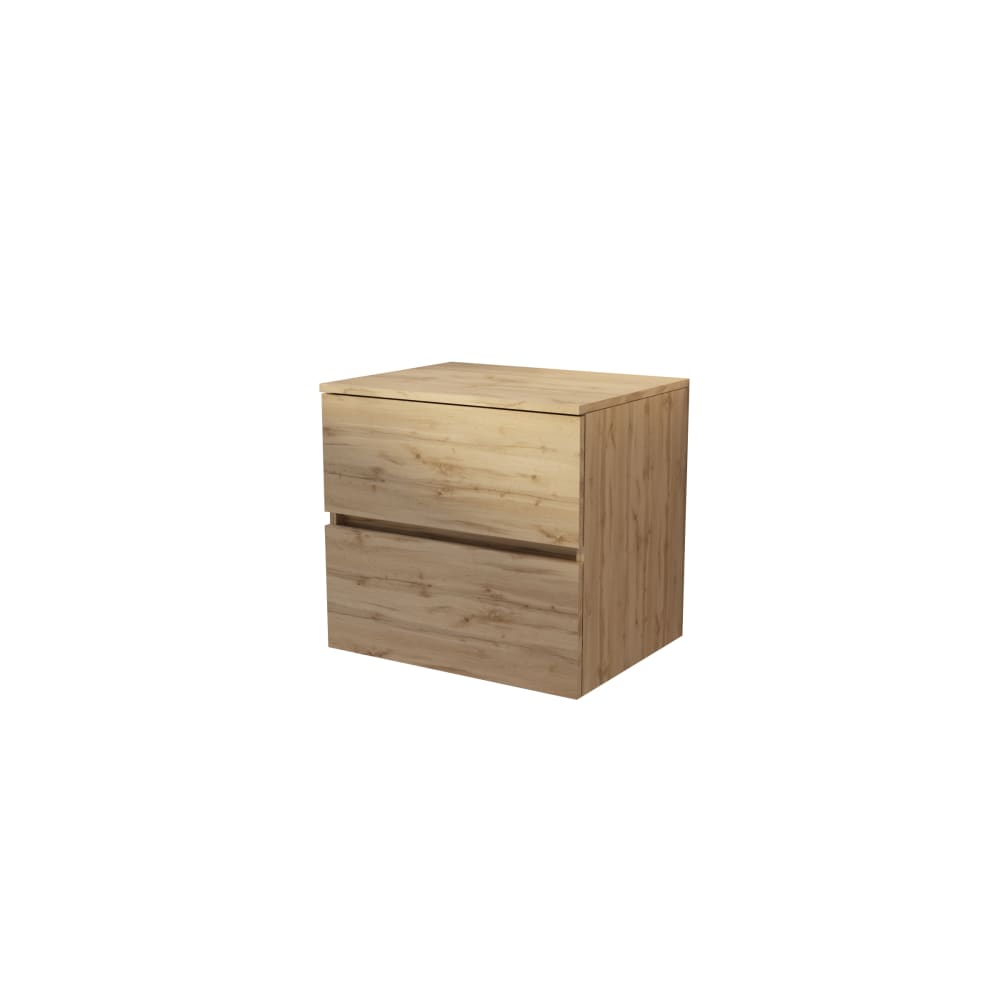 Meuble de salle de bains effet bois marron 46x60x56cm — Beyit