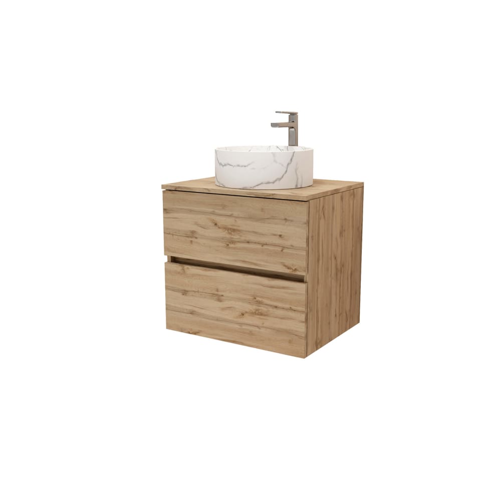 Meuble de salle de bains effet bois marron 46x60x56cm