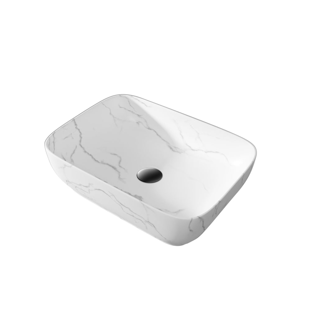 Vasque Ã poser en rÃ©sine blanche 32x46x13cm