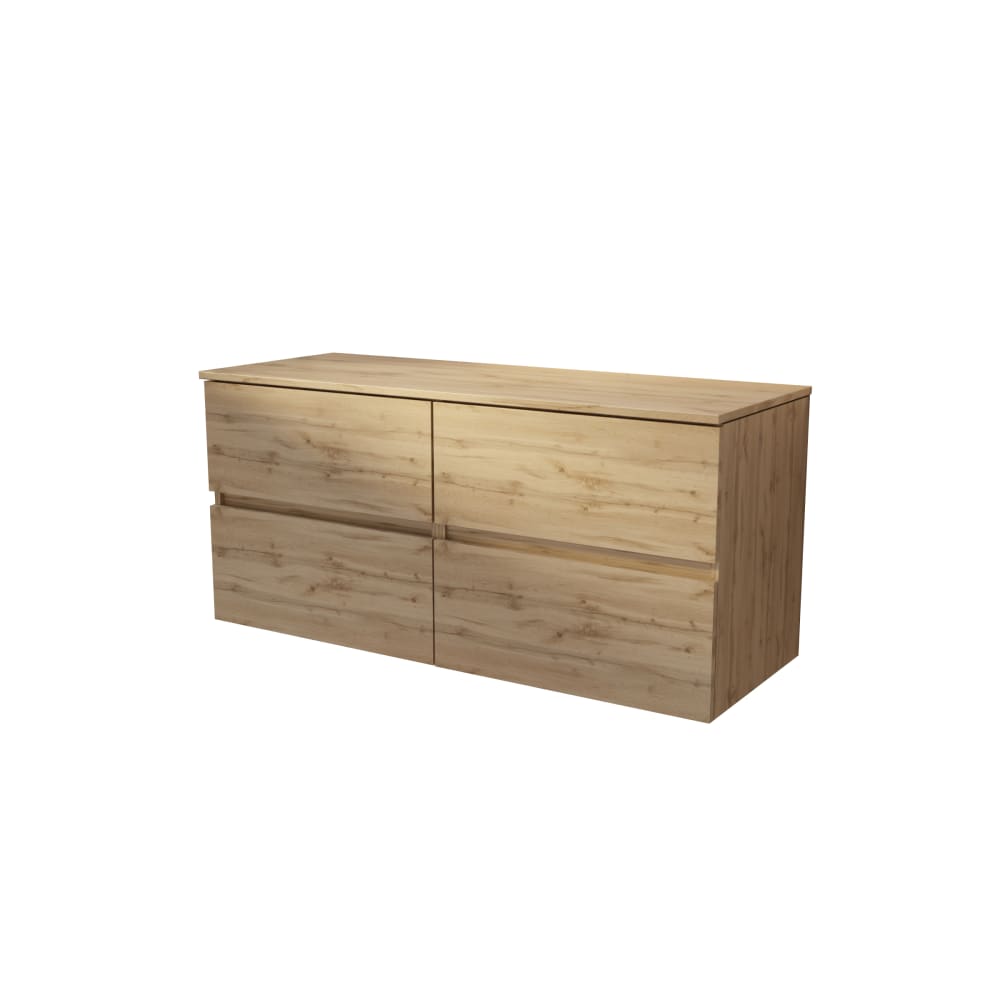 Meuble de salle de bains effet bois marron 46x120x56cm