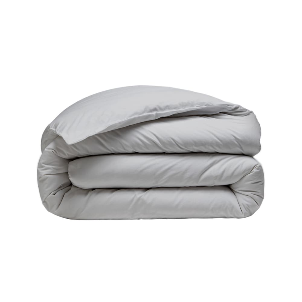 Parure de lit avec 2 taies carrées coton 57 fils gris perle 260x240 cm — vue 4