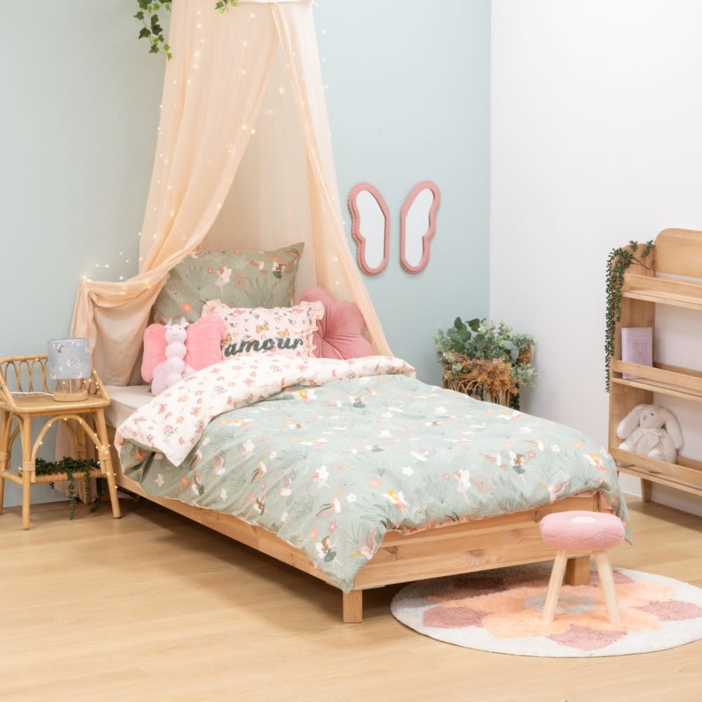 Decoratie - Parure de couette 100% coton 57 fils imprimée 140x200cm 1 taie