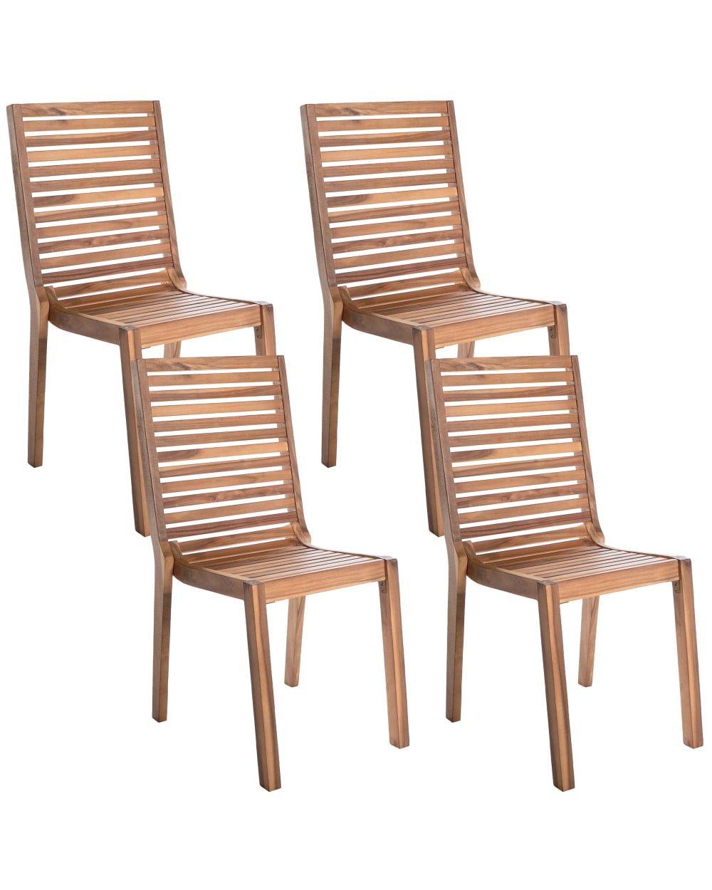 Chaise de jardin en bois marron 57x45