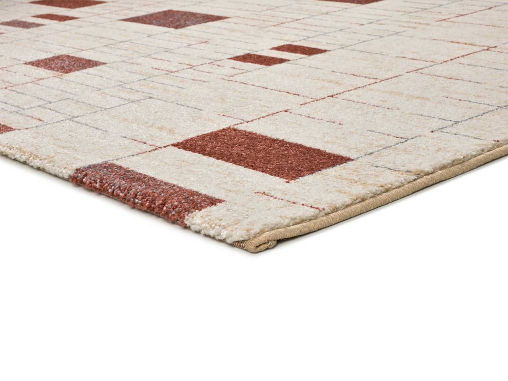 Tapis moderne beige/rouille 80x150 cm — vue 4