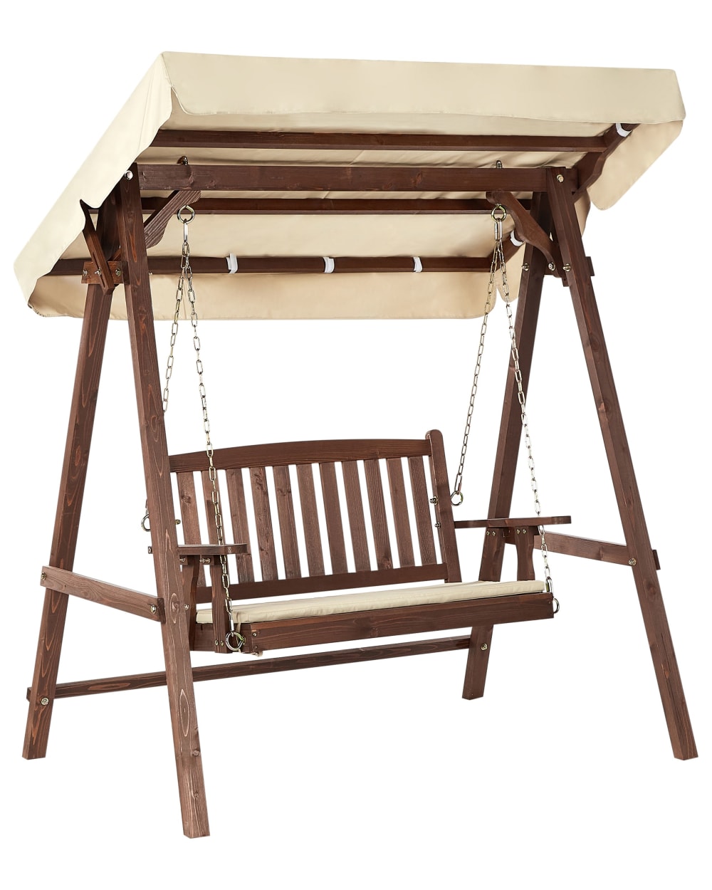 Balancelle de jardin bois d’épicéa marron foncé