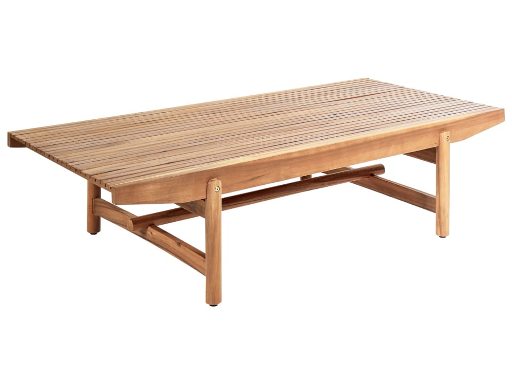 Table de jardin en acacia bois clair