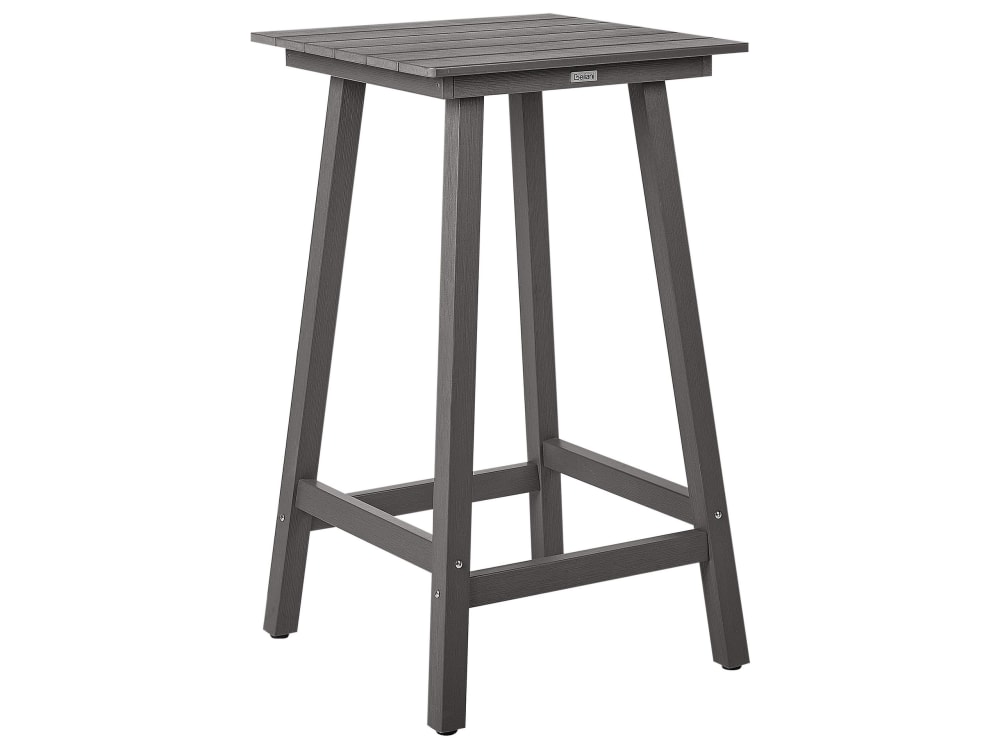 Table de jardin 2 personnes en matière synthétique gris