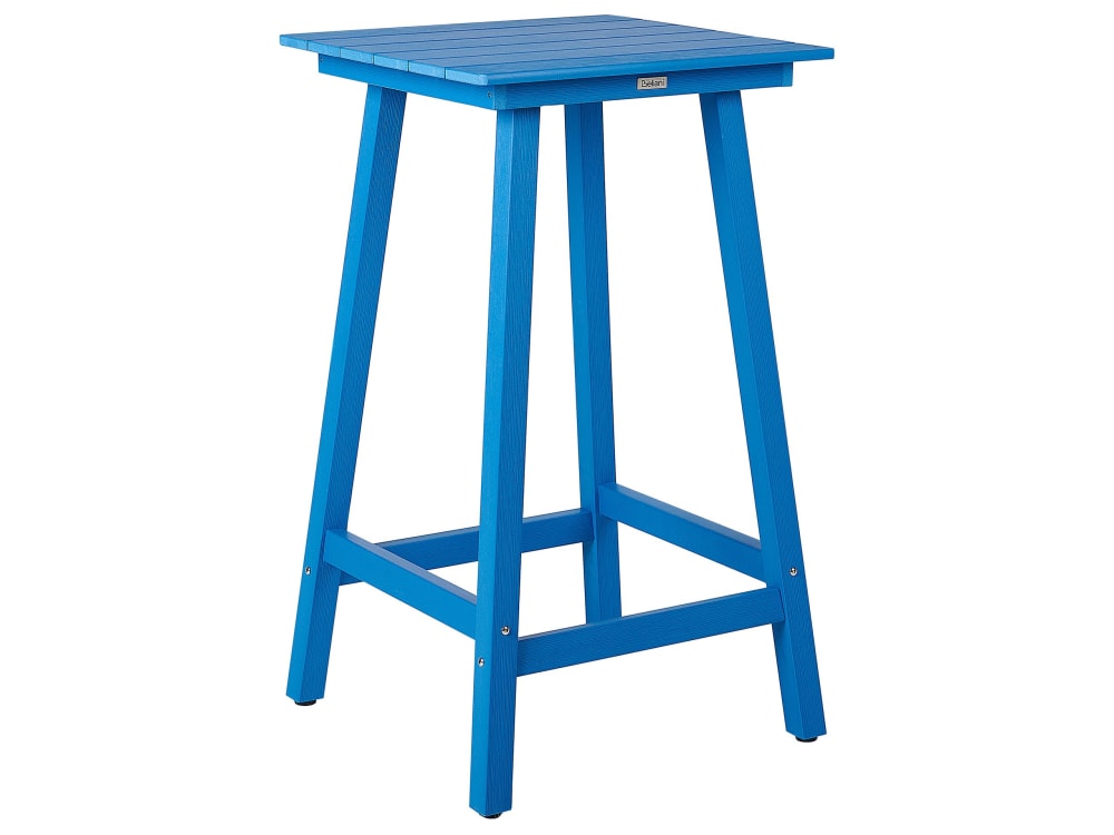 Table de jardin 2 personnes en matière synthétique bleu