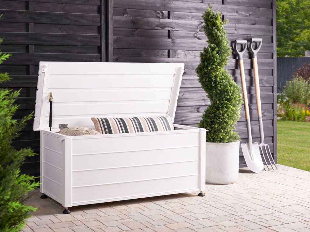 Coffre de rangement 113 cm 50 cm blanc