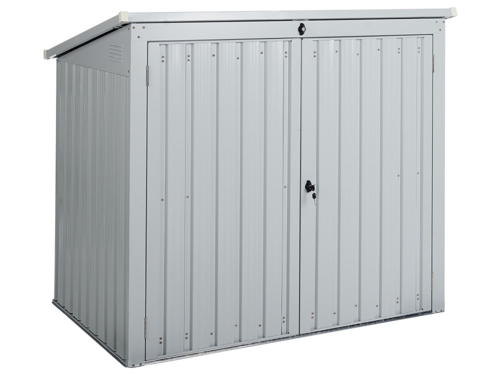Abri de jardin métal 158 cm 96 cm gris clair
