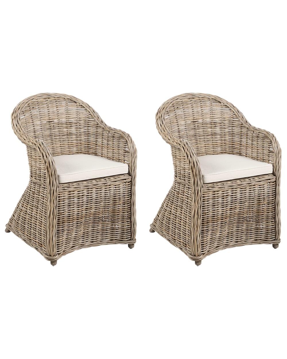 Fauteuil en rotin beige H87