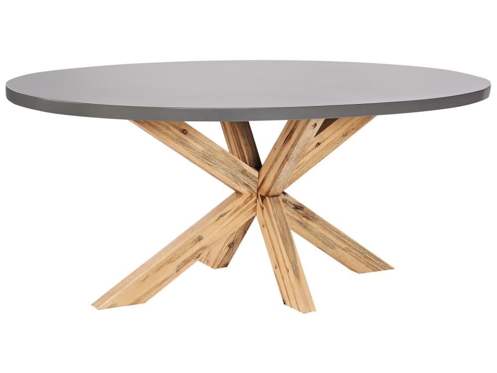 Table de repas 6 personnes en fibre-ciment gris
