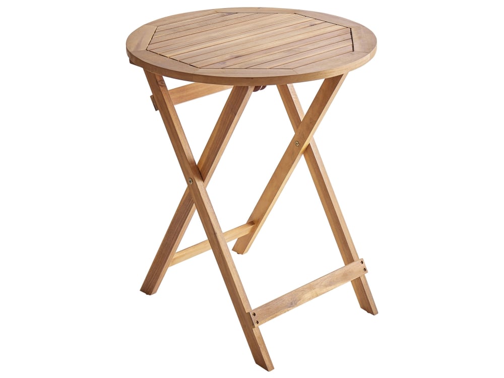 Table bistrot 60 cm 60 cm bois d'acacia marron