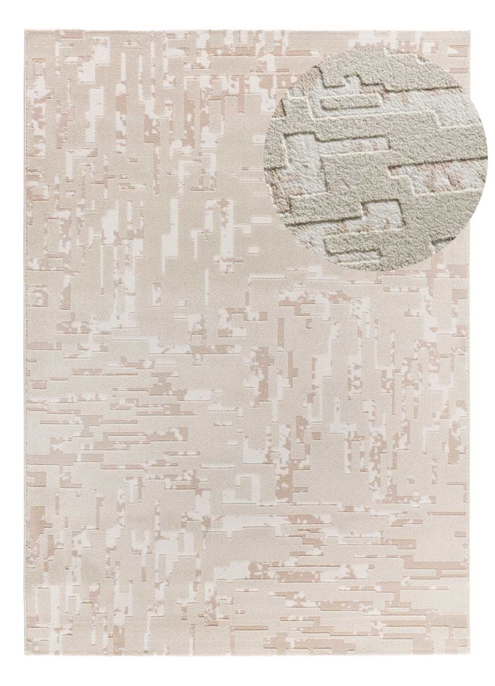 tapis à relief moderne - beige 200x290